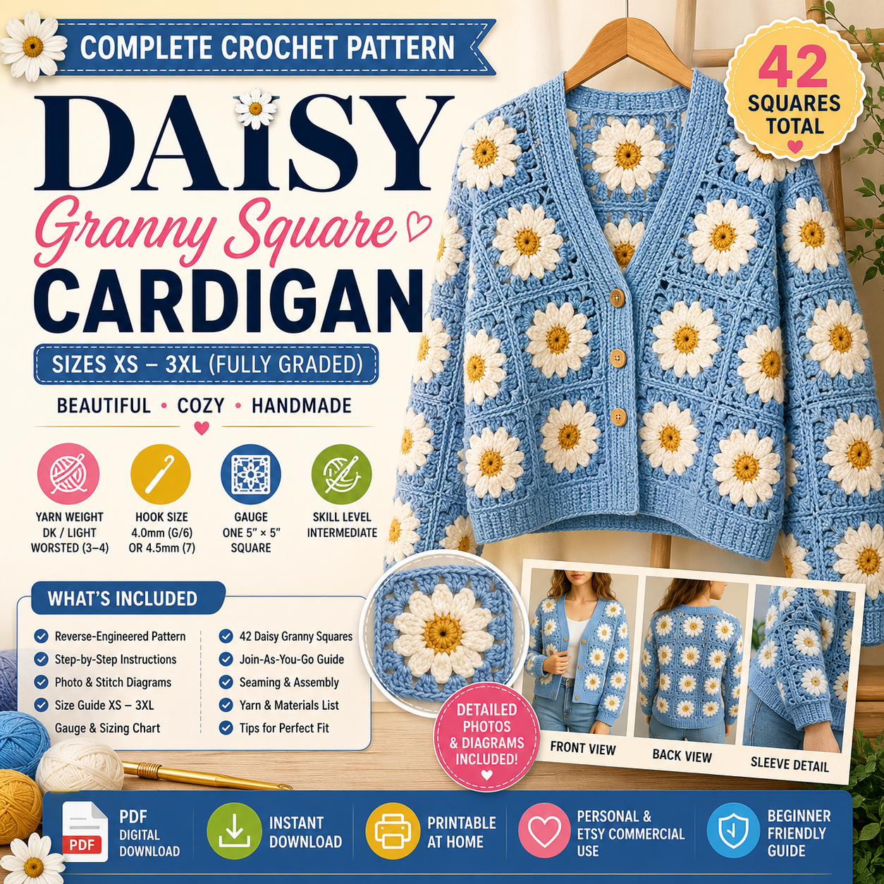 ChatGPT Image Jul 24, 2026, 09_50_29 AM Daisy Granny Square Cardigan - Image 1