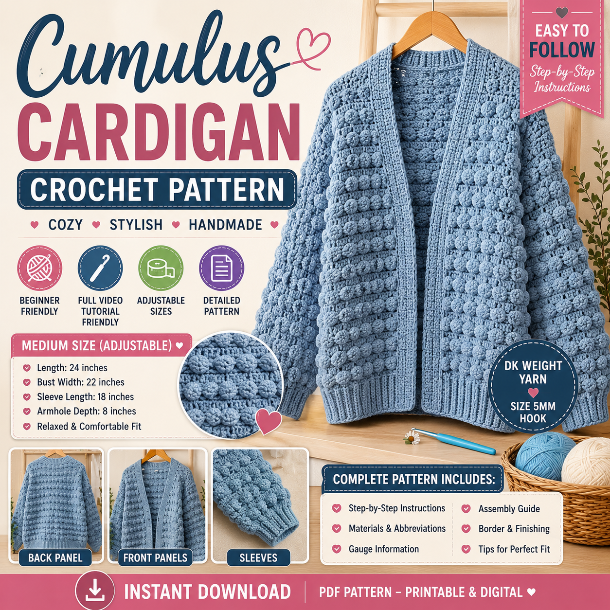 ChatGPT Image Jul 24, 2026, 09_58_04 AM Cumulus Cardigan Crochet Pattern - Image 1
